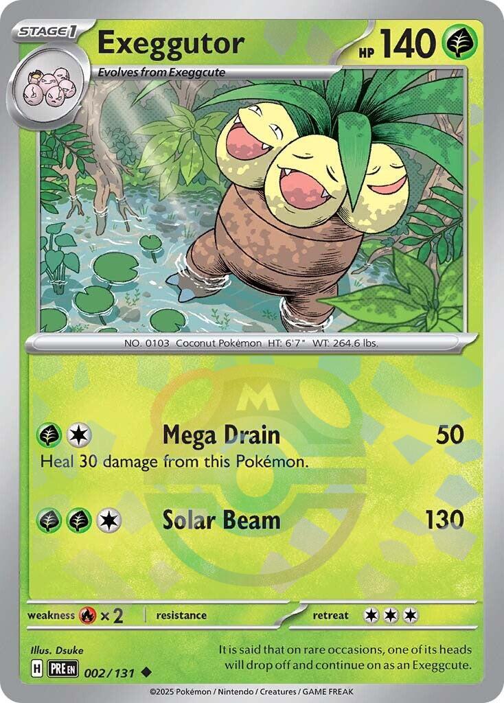Exeggutor (002/131) (Master Ball Pattern) [Scarlet & Violet: Prismatic Evolutions] | Card Merchant Takapuna