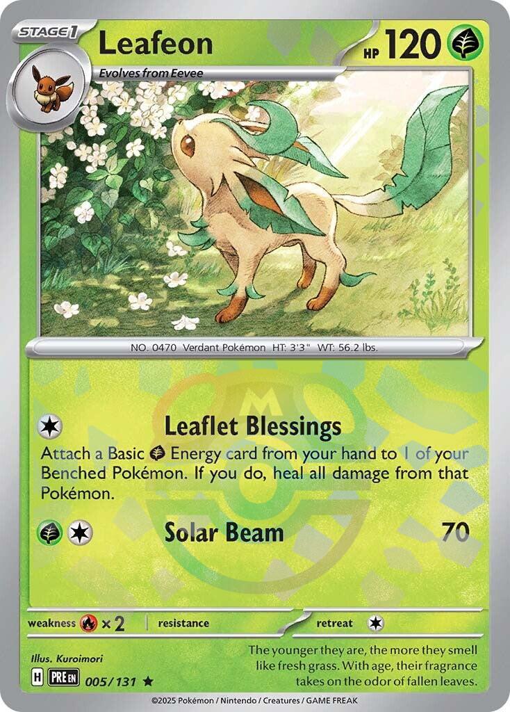 Leafeon (005/131) (Master Ball Pattern) [Scarlet & Violet: Prismatic Evolutions] | Card Merchant Takapuna