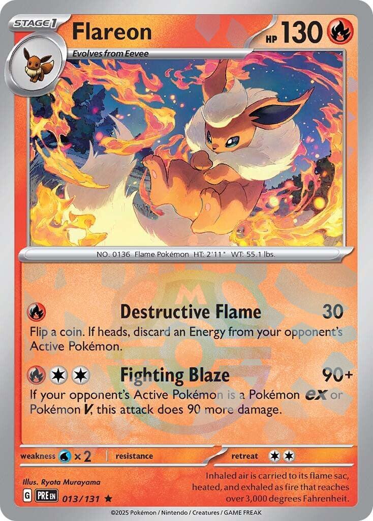 Flareon (013/131) (Master Ball Pattern) [Scarlet & Violet: Prismatic Evolutions] | Card Merchant Takapuna