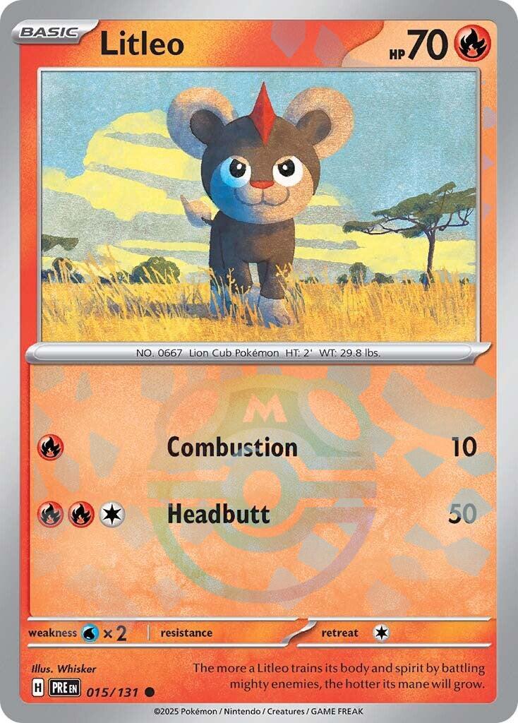 Litleo (015/131) (Master Ball Pattern) [Scarlet & Violet: Prismatic Evolutions] | Card Merchant Takapuna
