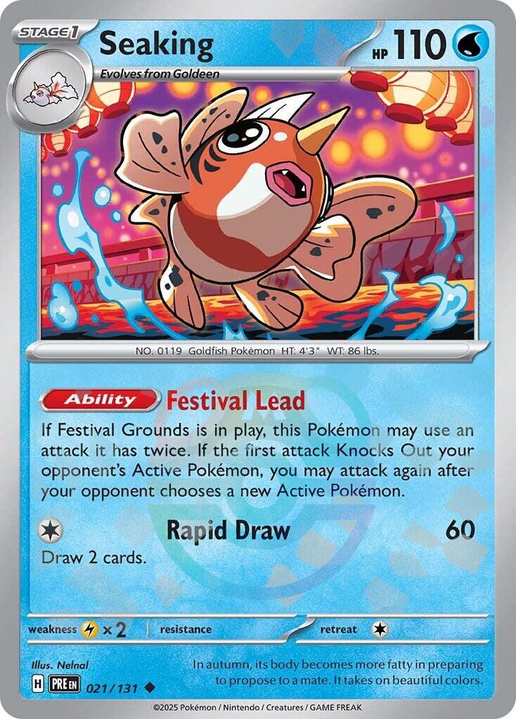 Seaking (021/131) (Master Ball Pattern) [Scarlet & Violet: Prismatic Evolutions] | Card Merchant Takapuna