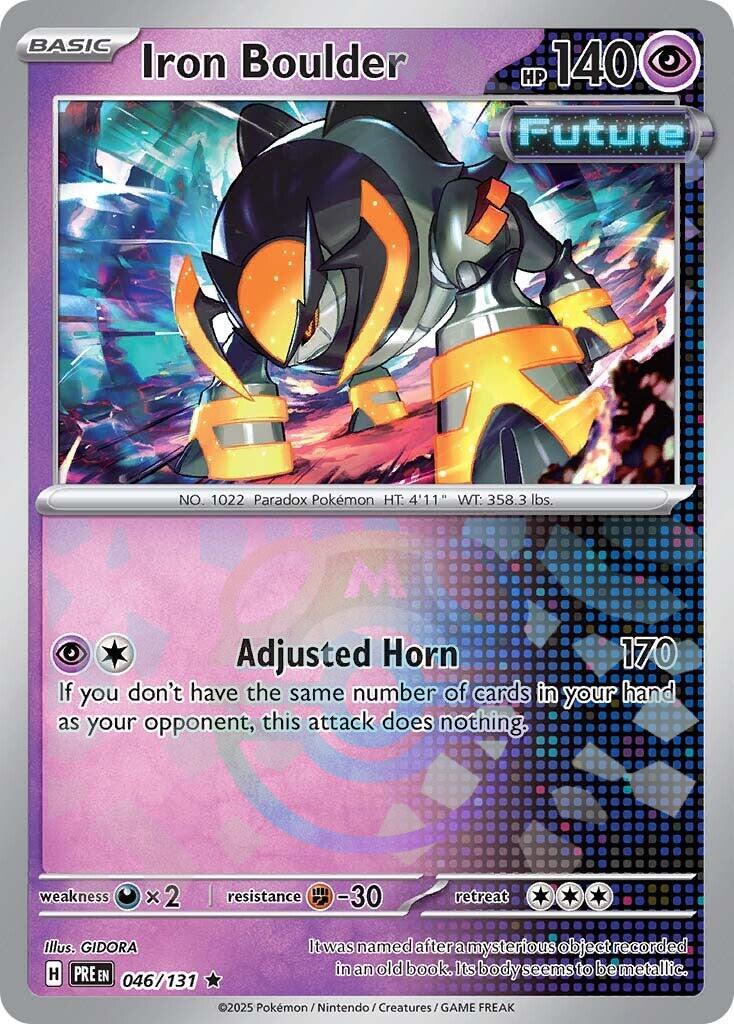 Iron Boulder (046/131) (Master Ball Pattern) [Scarlet & Violet: Prismatic Evolutions] | Card Merchant Takapuna