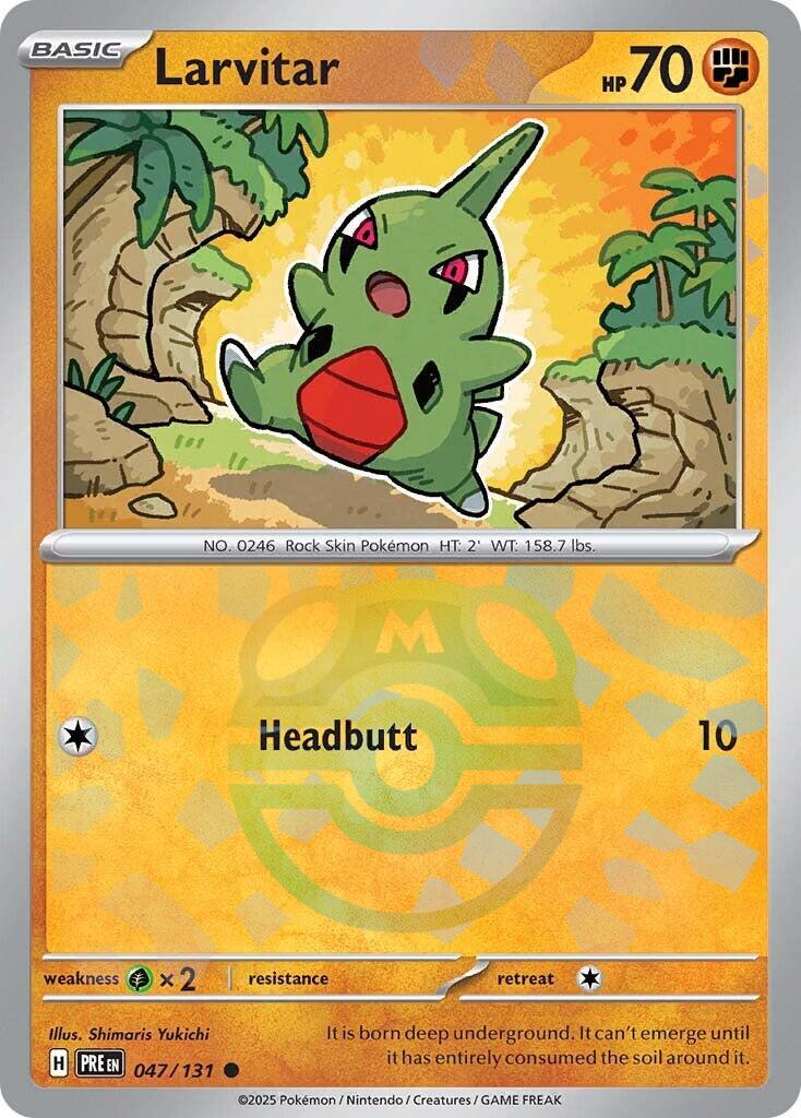 Larvitar (047/131) (Master Ball Pattern) [Scarlet & Violet: Prismatic Evolutions] | Card Merchant Takapuna