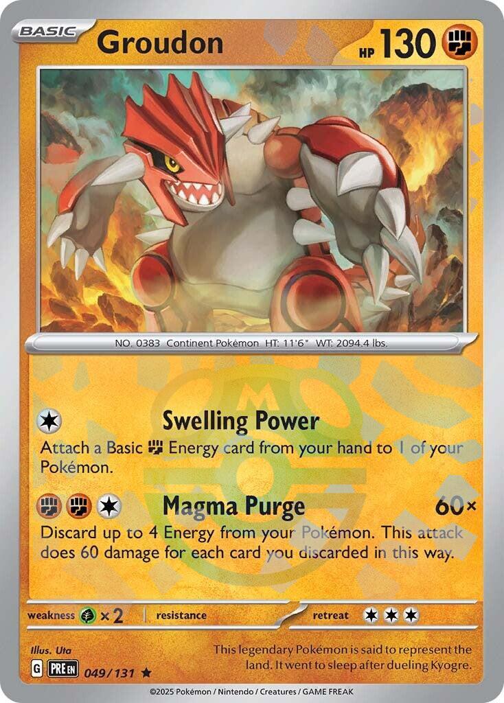 Groudon (049/131) (Master Ball Pattern) [Scarlet & Violet: Prismatic Evolutions] | Card Merchant Takapuna