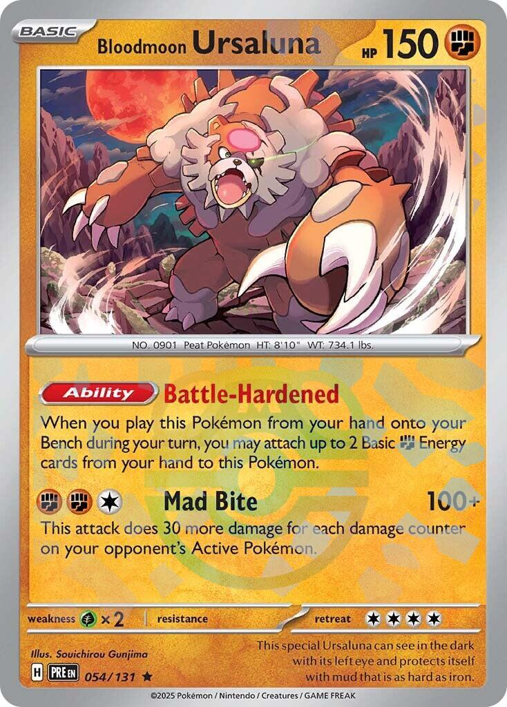 Bloodmoon Ursaluna (054/131) (Master Ball Pattern) [Scarlet & Violet: Prismatic Evolutions] | Card Merchant Takapuna