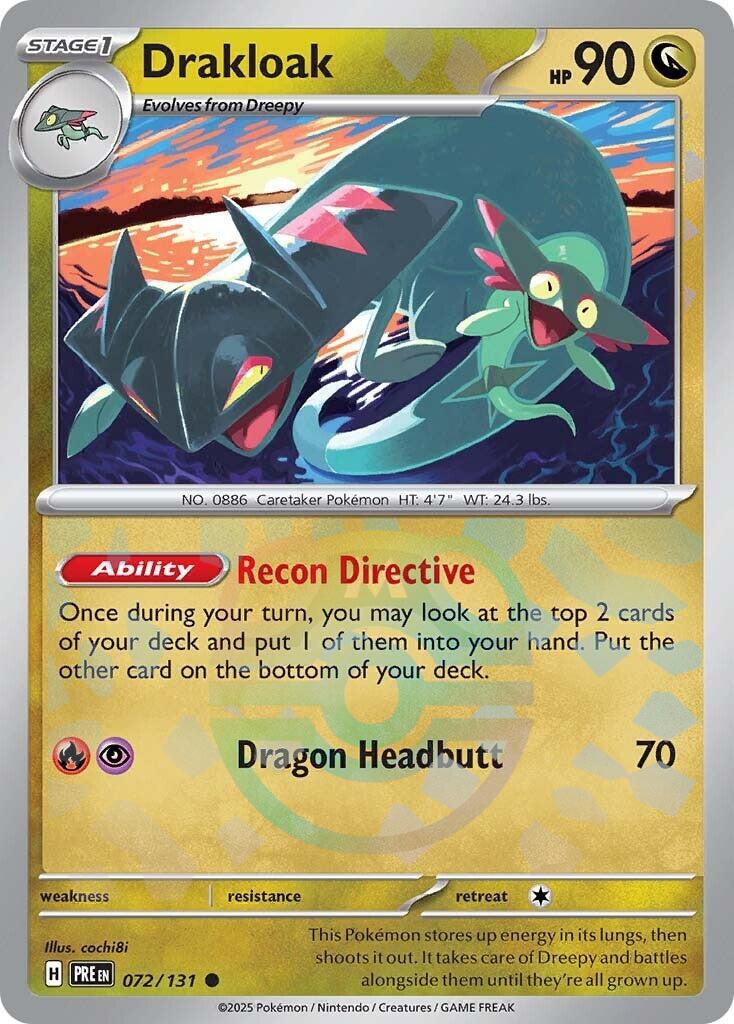 Drakloak (072/131) (Master Ball Pattern) [Scarlet & Violet: Prismatic Evolutions] | Card Merchant Takapuna