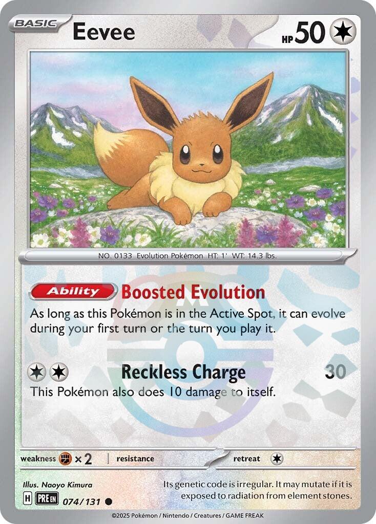 Eevee (074/131) (Master Ball Pattern) [Scarlet & Violet: Prismatic Evolutions] | Card Merchant Takapuna