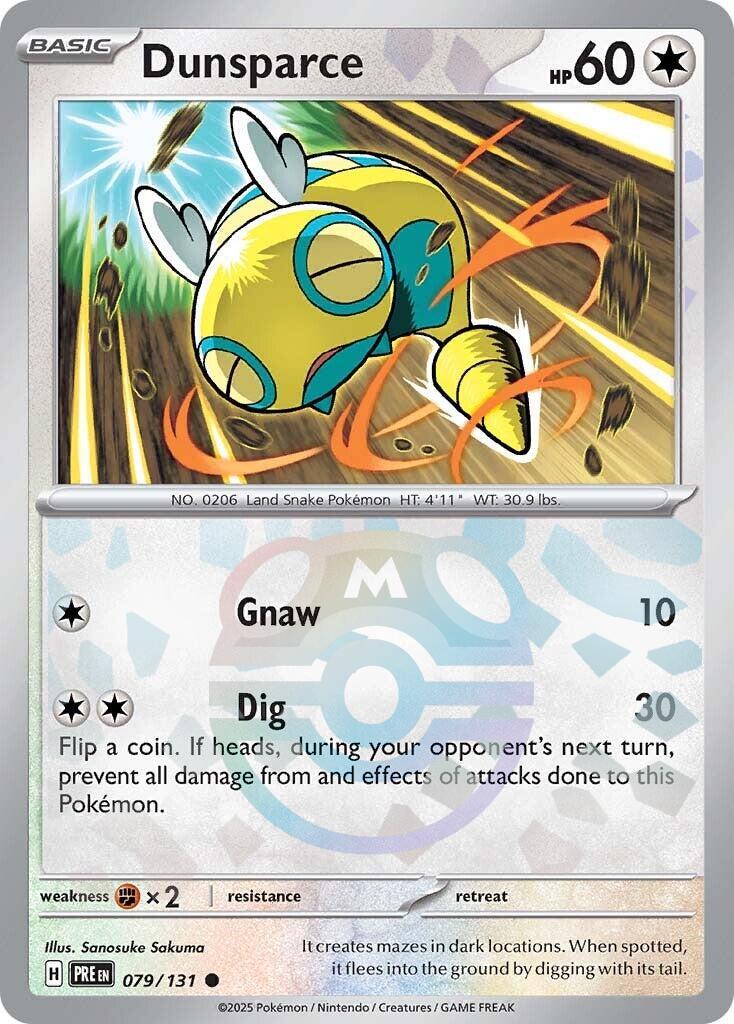 Dunsparce (079/131) (Master Ball Pattern) [Scarlet & Violet: Prismatic Evolutions] | Card Merchant Takapuna