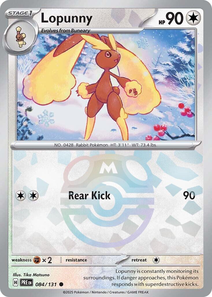 Lopunny (084/131) (Master Ball Pattern) [Scarlet & Violet: Prismatic Evolutions] | Card Merchant Takapuna