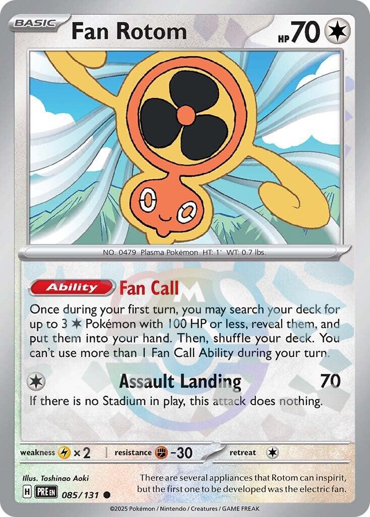 Fan Rotom (085/131) (Master Ball Pattern) [Scarlet & Violet: Prismatic Evolutions] | Card Merchant Takapuna