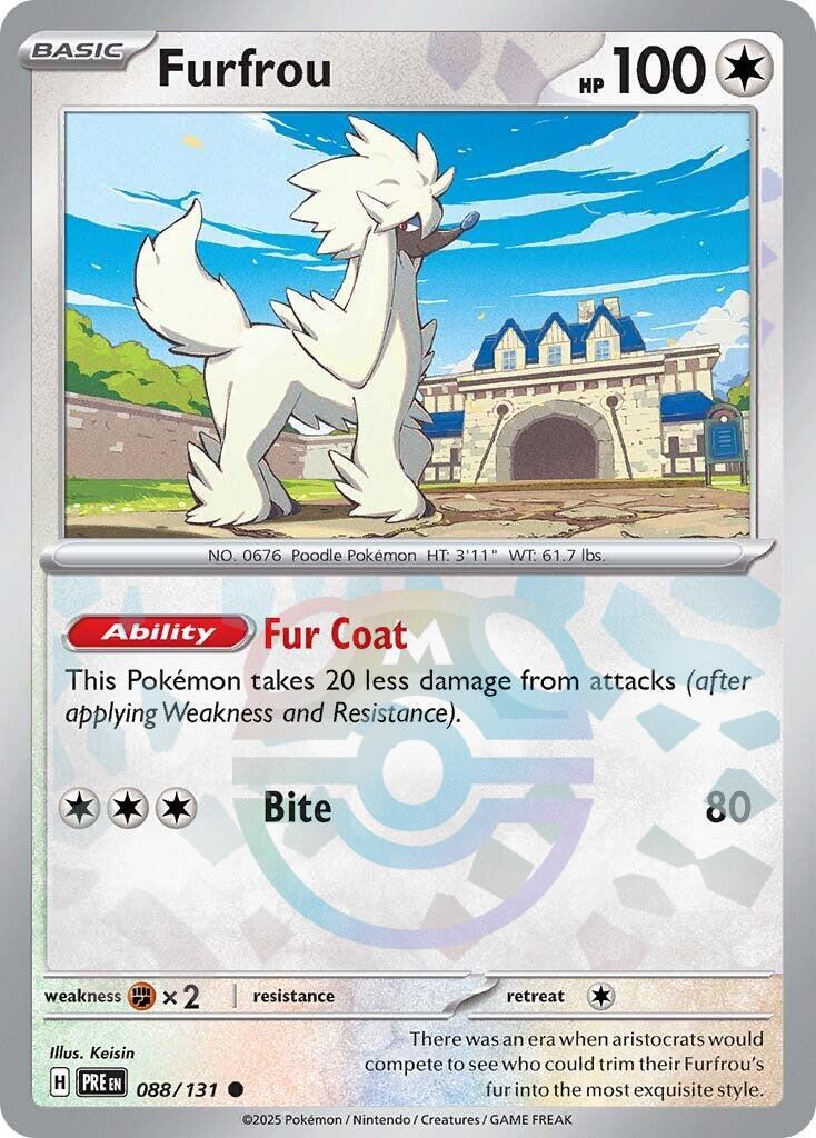 Furfrou (088/131) (Master Ball Pattern) [Scarlet & Violet: Prismatic Evolutions] | Card Merchant Takapuna