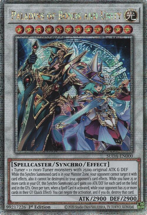 Paladins of Bonds and Unity [SUDA-EN000] Quarter Century Secret Rare | Card Merchant Takapuna