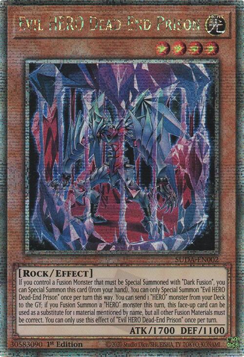 Evil HERO Dead-End Prison (Quarter Century Secret Rare) [SUDA-EN002] Quarter Century Secret Rare | Card Merchant Takapuna