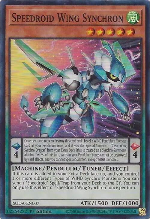 Speedroid Wing Synchron [SUDA-EN007] Super Rare | Card Merchant Takapuna