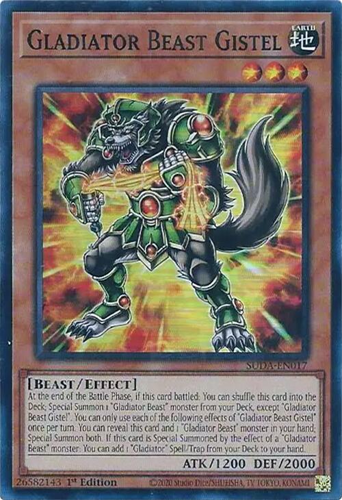 Gladiator Beast Gistel [SUDA-EN017] Super Rare | Card Merchant Takapuna