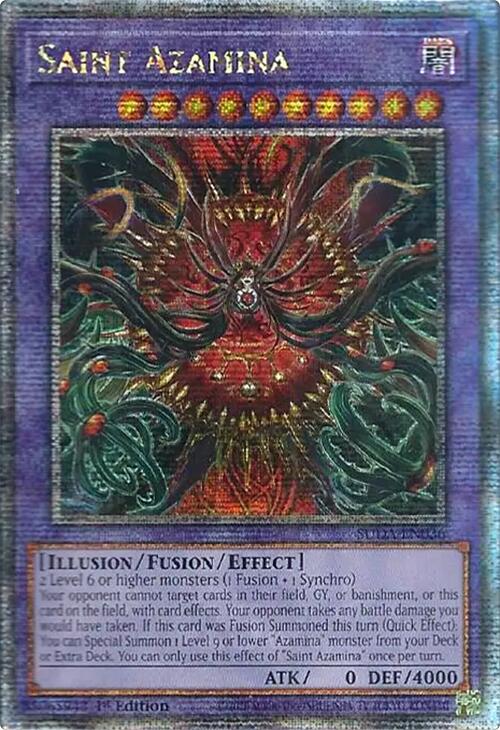 Saint Azamina (Quarter Century Secret Rare) [SUDA-EN036] Quarter Century Secret Rare | Card Merchant Takapuna
