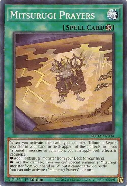 Mitsurugi Prayers [SUDA-EN094] Common | Card Merchant Takapuna