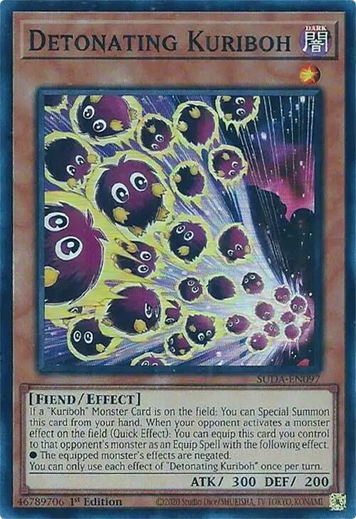 Detonating Kuriboh [SUDA-EN097] Super Rare | Card Merchant Takapuna
