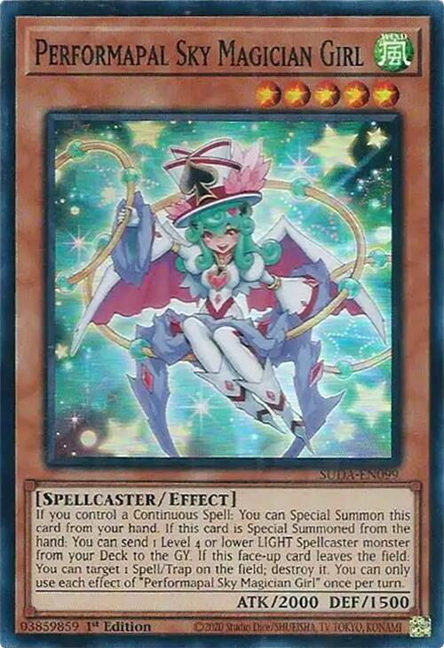 Performapal Sky Magician Girl [SUDA-EN099] Super Rare | Card Merchant Takapuna