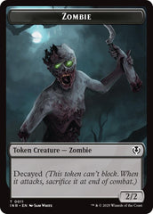 Zombie (0011) // Zombie (0012) Double-Sided Token [Innistrad Remastered Tokens] | Card Merchant Takapuna