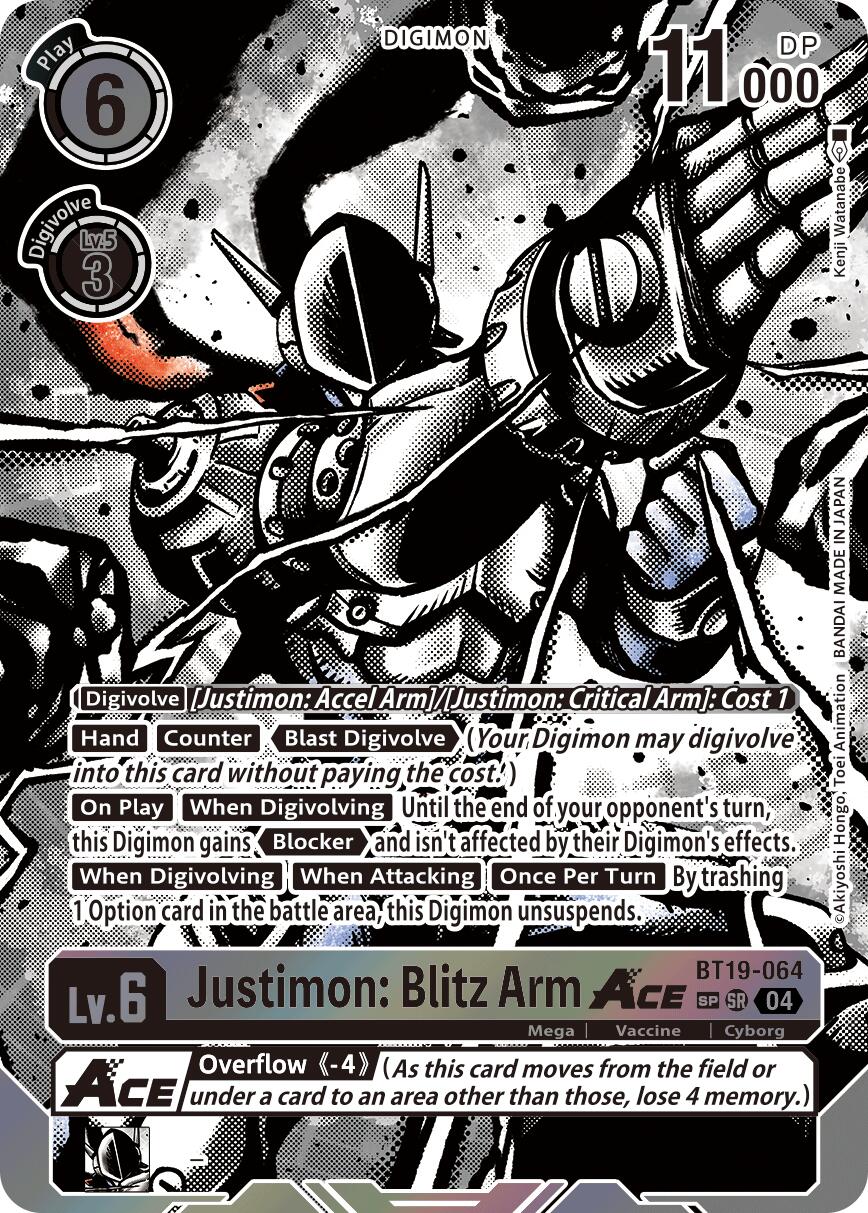 Justimon: Blitz Arm ACE [BT19-064] (Textured) [Release Special Booster Ver.2.5]