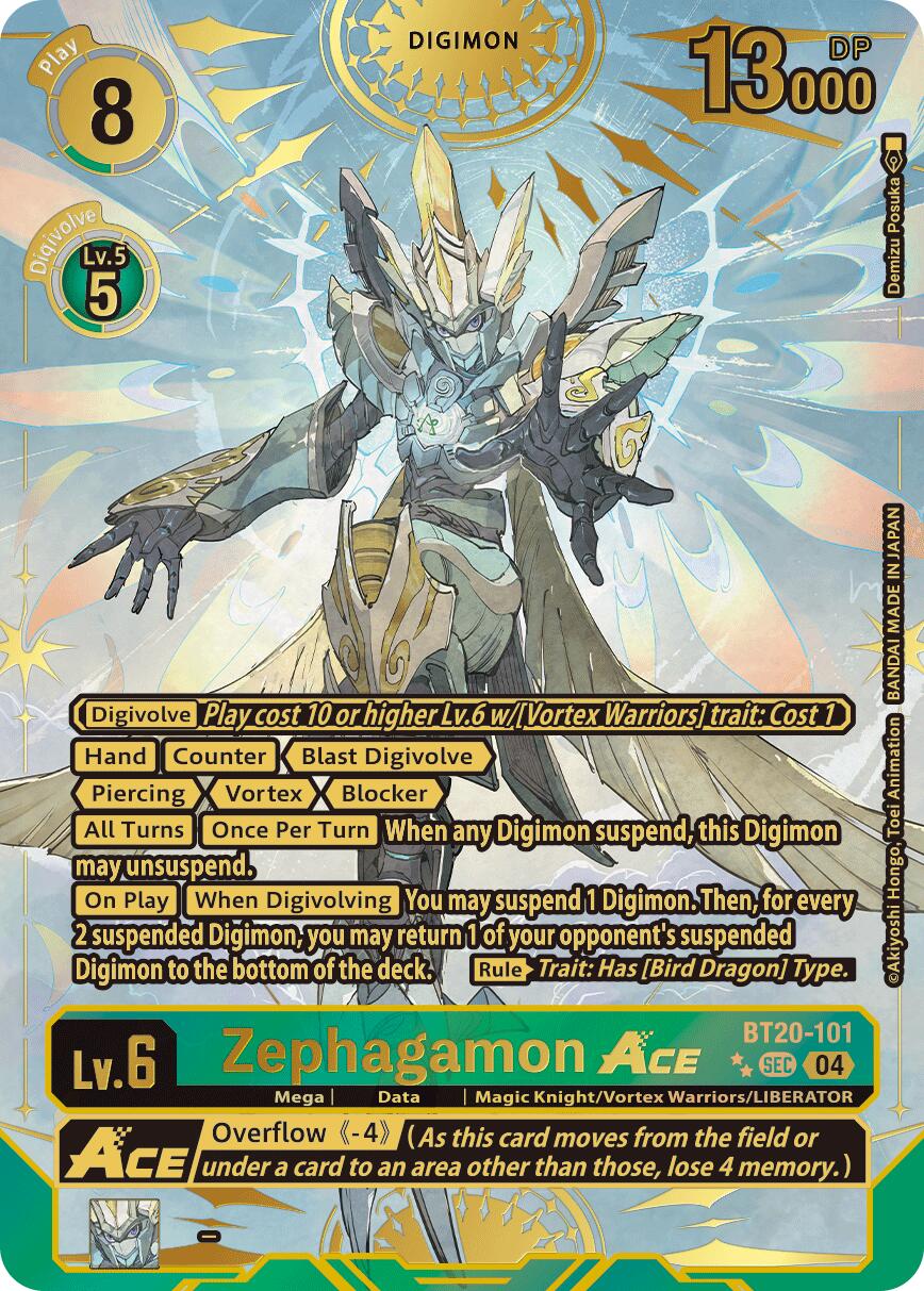 Zephagamon ACE [BT20-101] (Rare Pull) [Release Special Booster Ver.2.5] | Card Merchant Takapuna