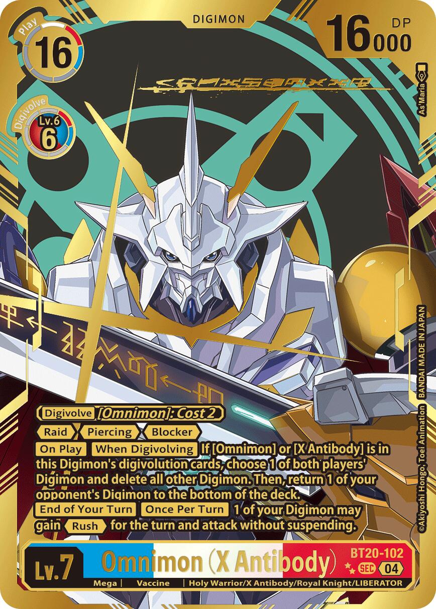 Omnimon [BT20-102] (X Antibody) (Textured) [Release Special Booster Ver.2.5] | Card Merchant Takapuna