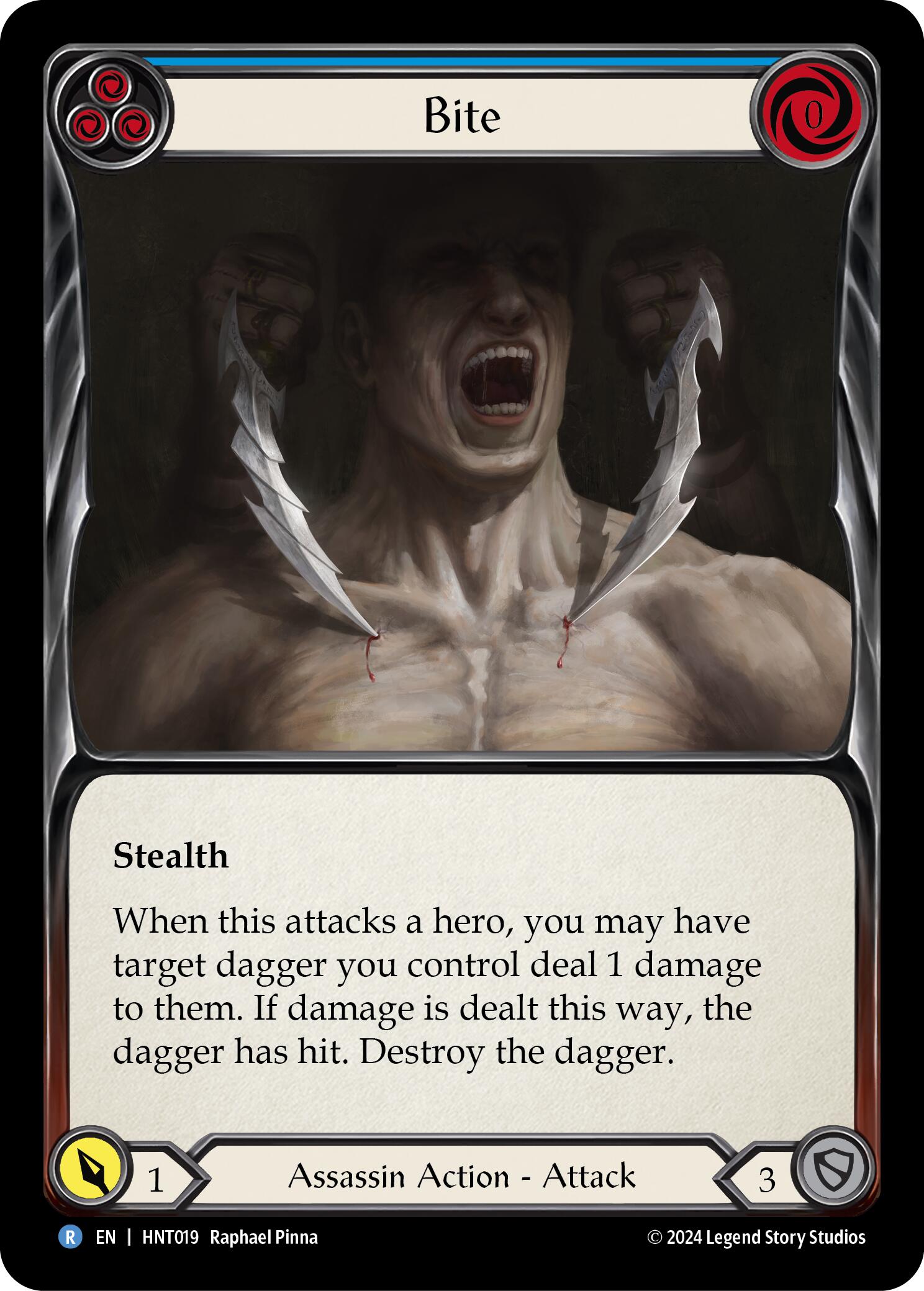 Bite (Blue) [HNT019] (The Hunted)  Rainbow Foil | Card Merchant Takapuna