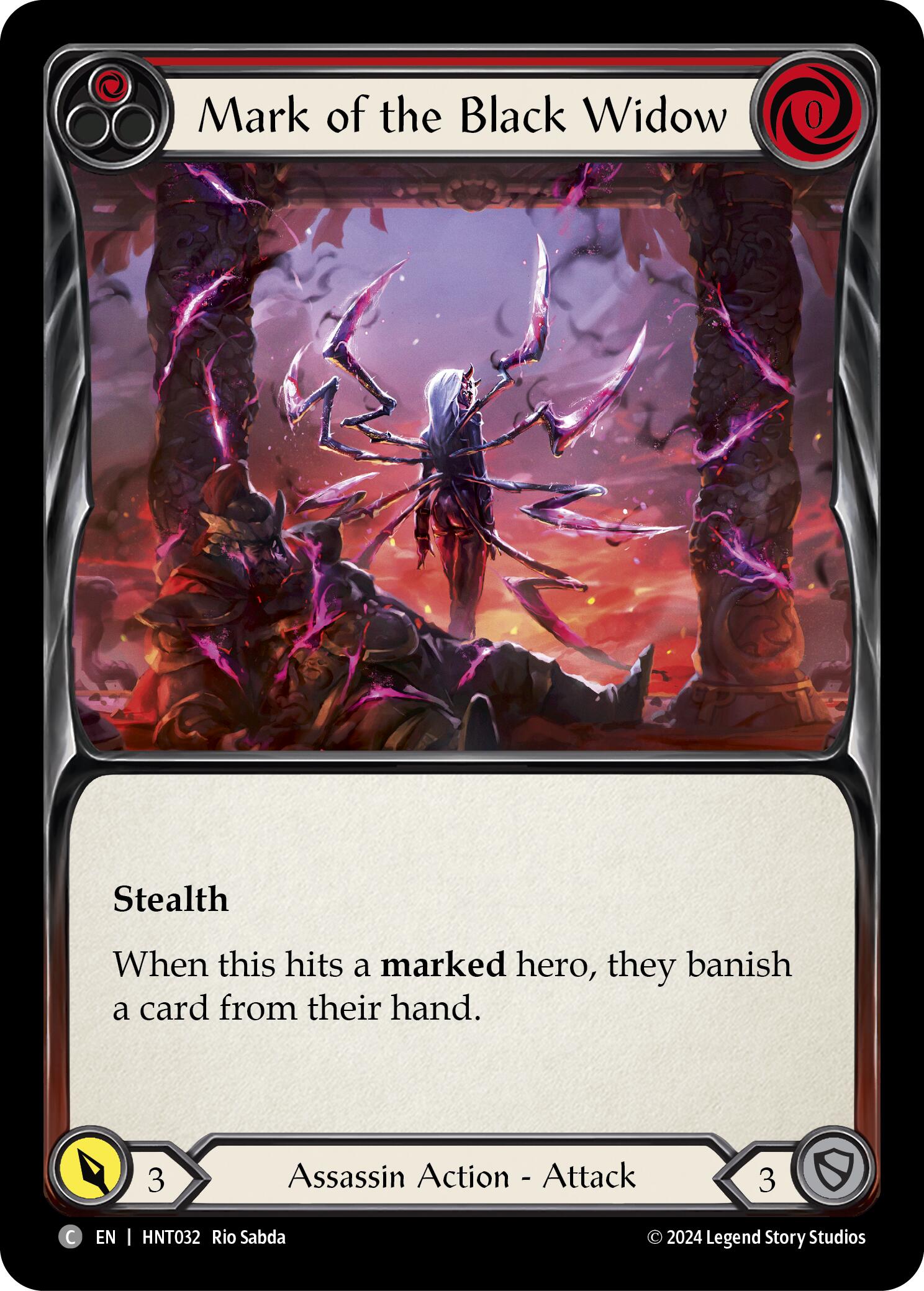 Mark of the Black Widow (Red) [HNT032] (The Hunted) | Card Merchant Takapuna