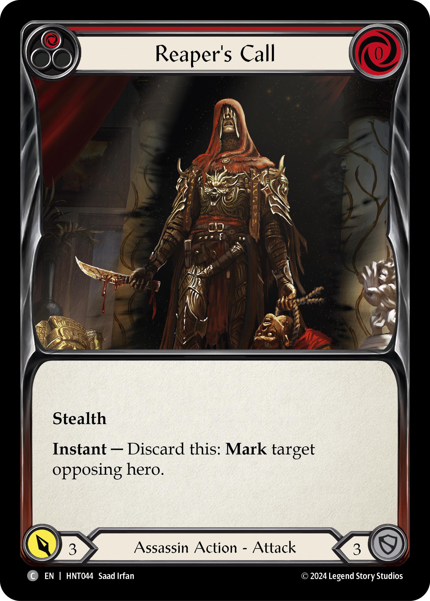 Reaper's Call (Red) [HNT044] (The Hunted)  Rainbow Foil | Card Merchant Takapuna