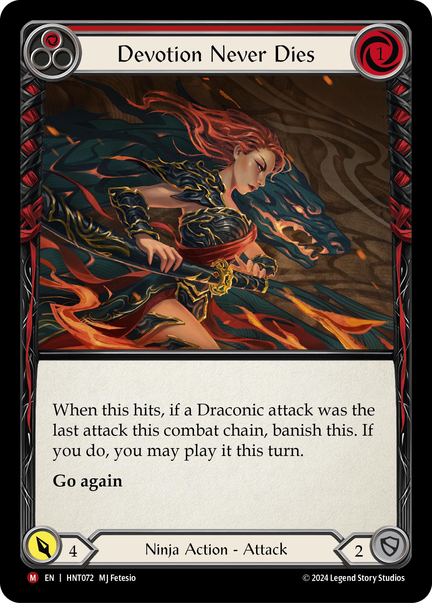 Devotion Never Dies [HNT072] (The Hunted)  Rainbow Foil | Card Merchant Takapuna