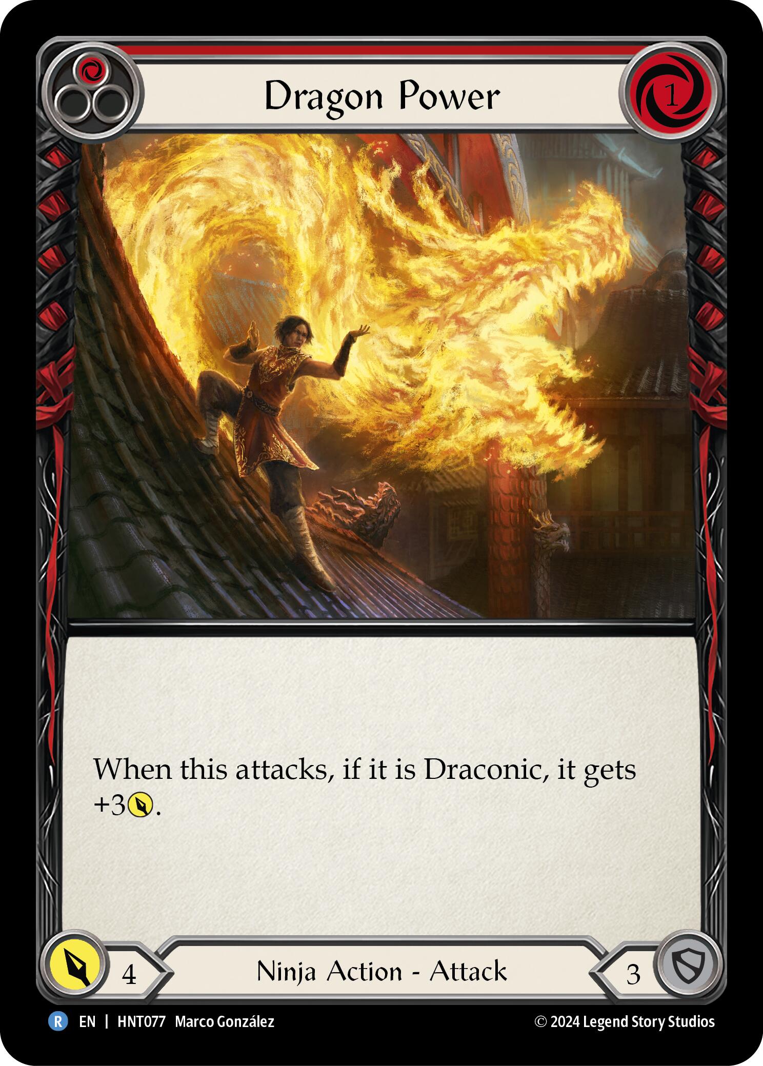 Dragon Power (Red) [HNT077] (The Hunted)  Rainbow Foil | Card Merchant Takapuna