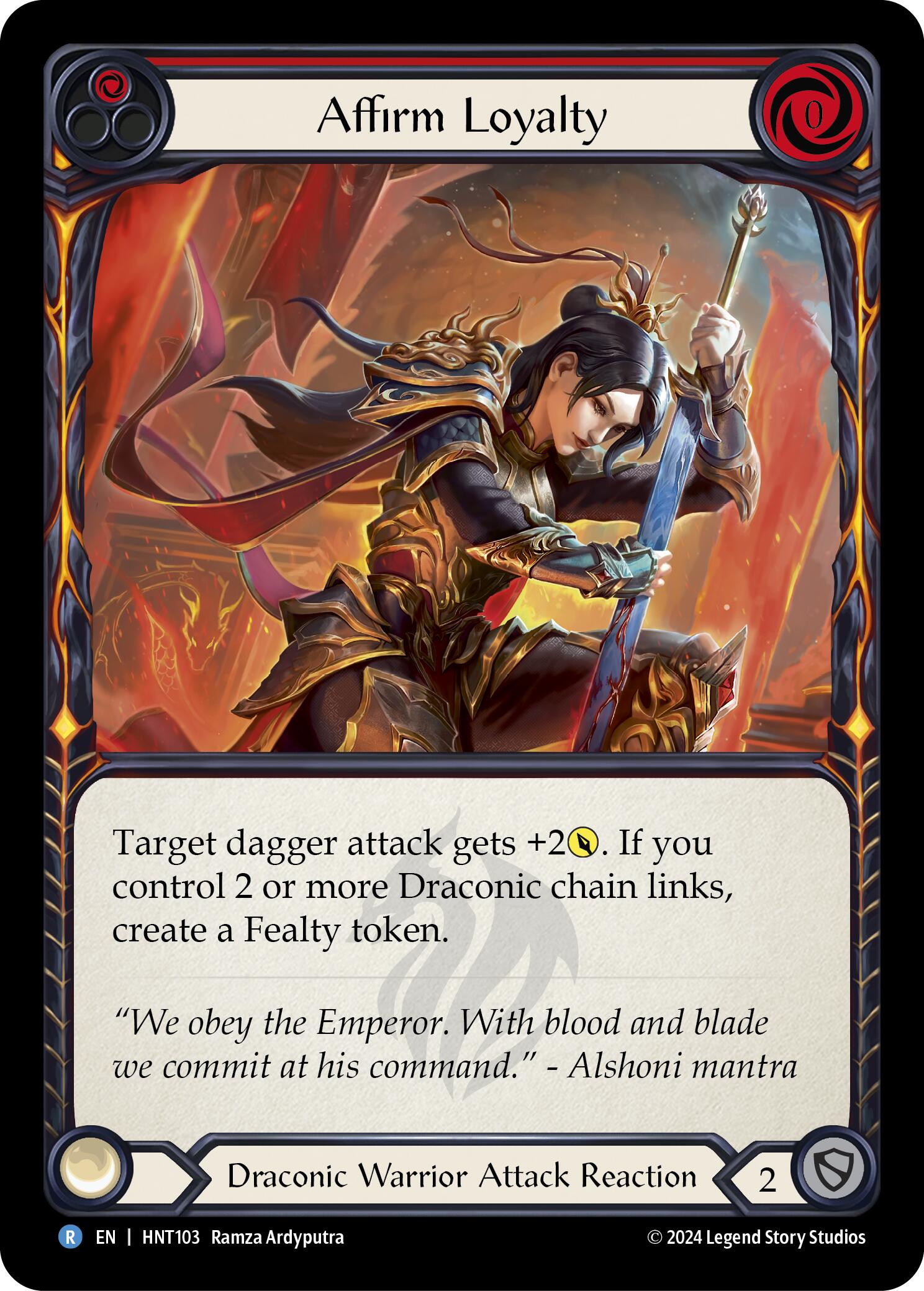 Affirm Loyalty (Red) [HNT103] (The Hunted) | Card Merchant Takapuna