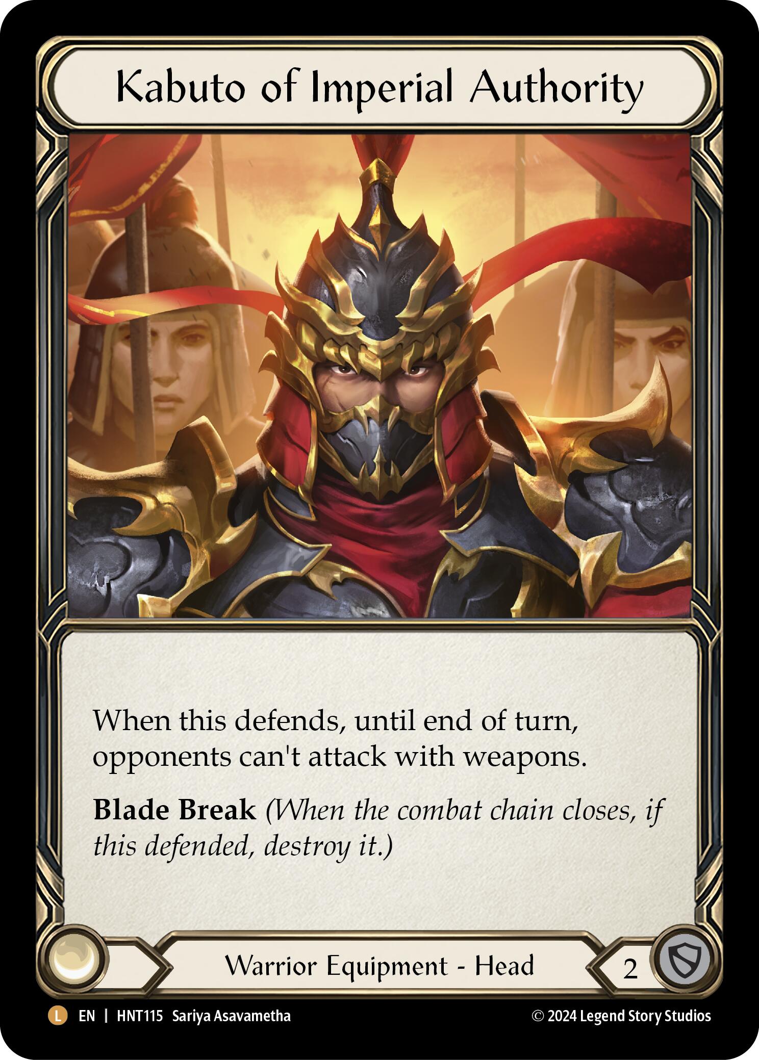 Kabuto of Imperial Authority [HNT115] (The Hunted)  Rainbow Foil | Card Merchant Takapuna