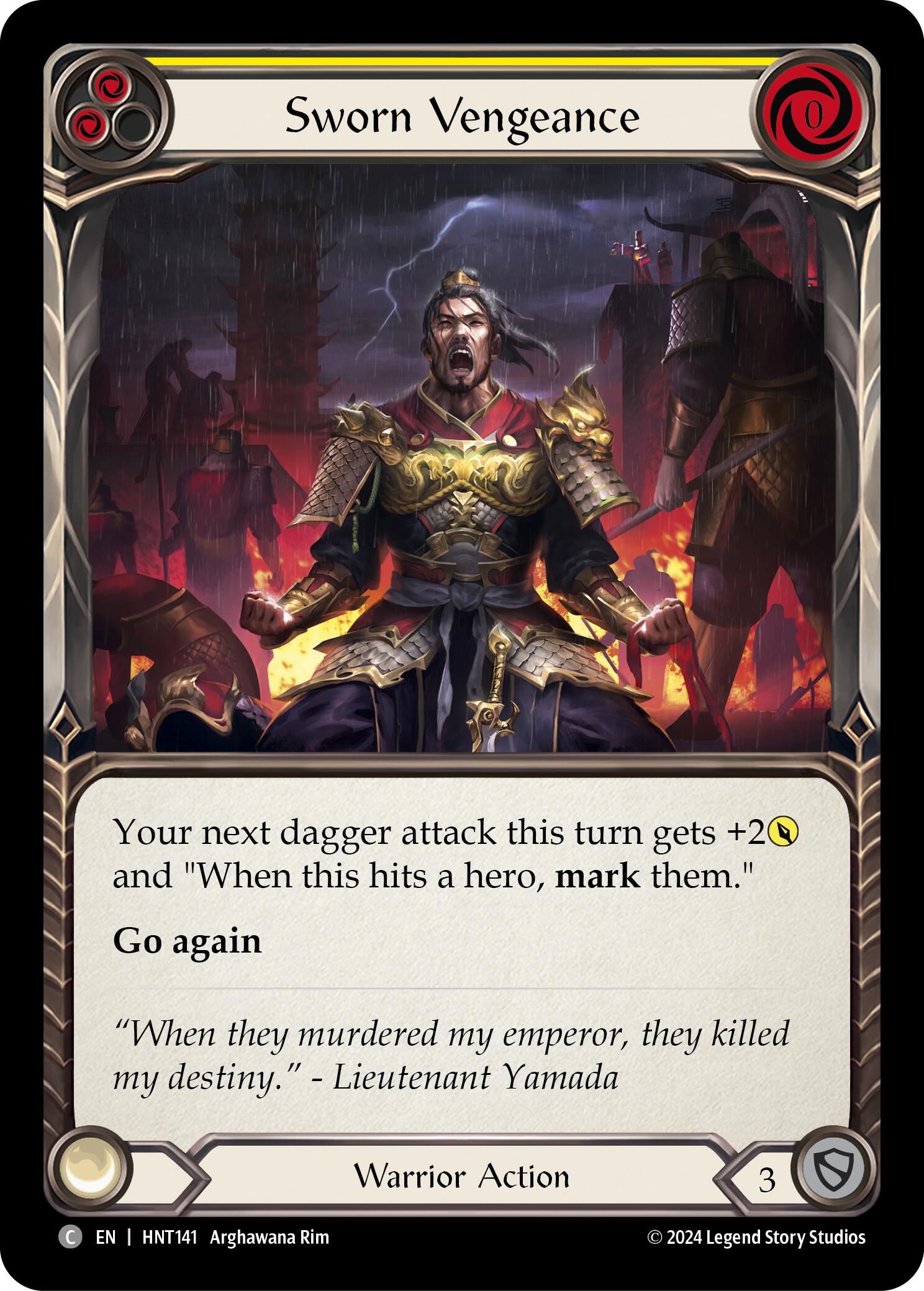 Sworn Vengeance (Yellow) [HNT141] (The Hunted) | Card Merchant Takapuna