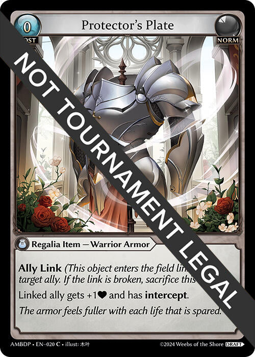 Protector's Plate (020) [Mortal Ambition Draft Pack] | Card Merchant Takapuna