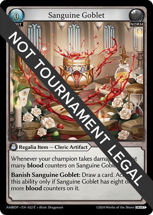 Sanguine Goblet (022) [Mortal Ambition Draft Pack] | Card Merchant Takapuna