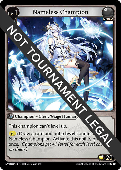 Nameless Champion (Cleric/Mage) (001) [Mortal Ambition Draft Pack] | Card Merchant Takapuna