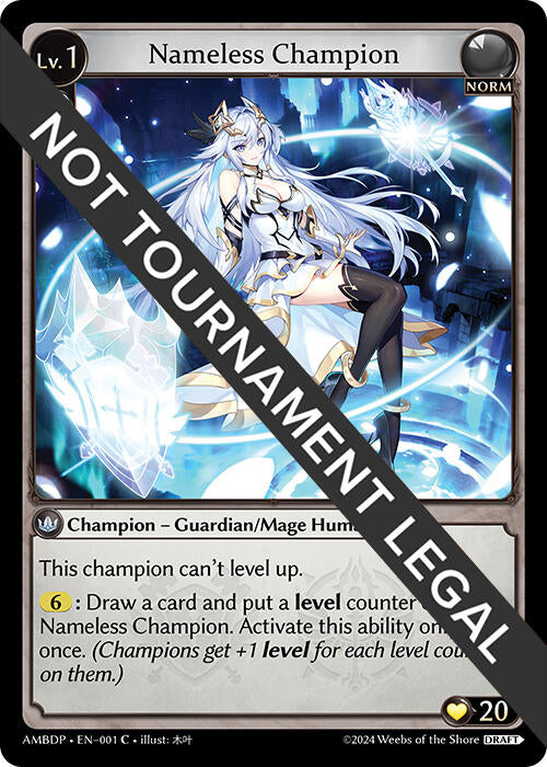 Nameless Champion (Guardian/Mage) (001) [Mortal Ambition Draft Pack] | Card Merchant Takapuna