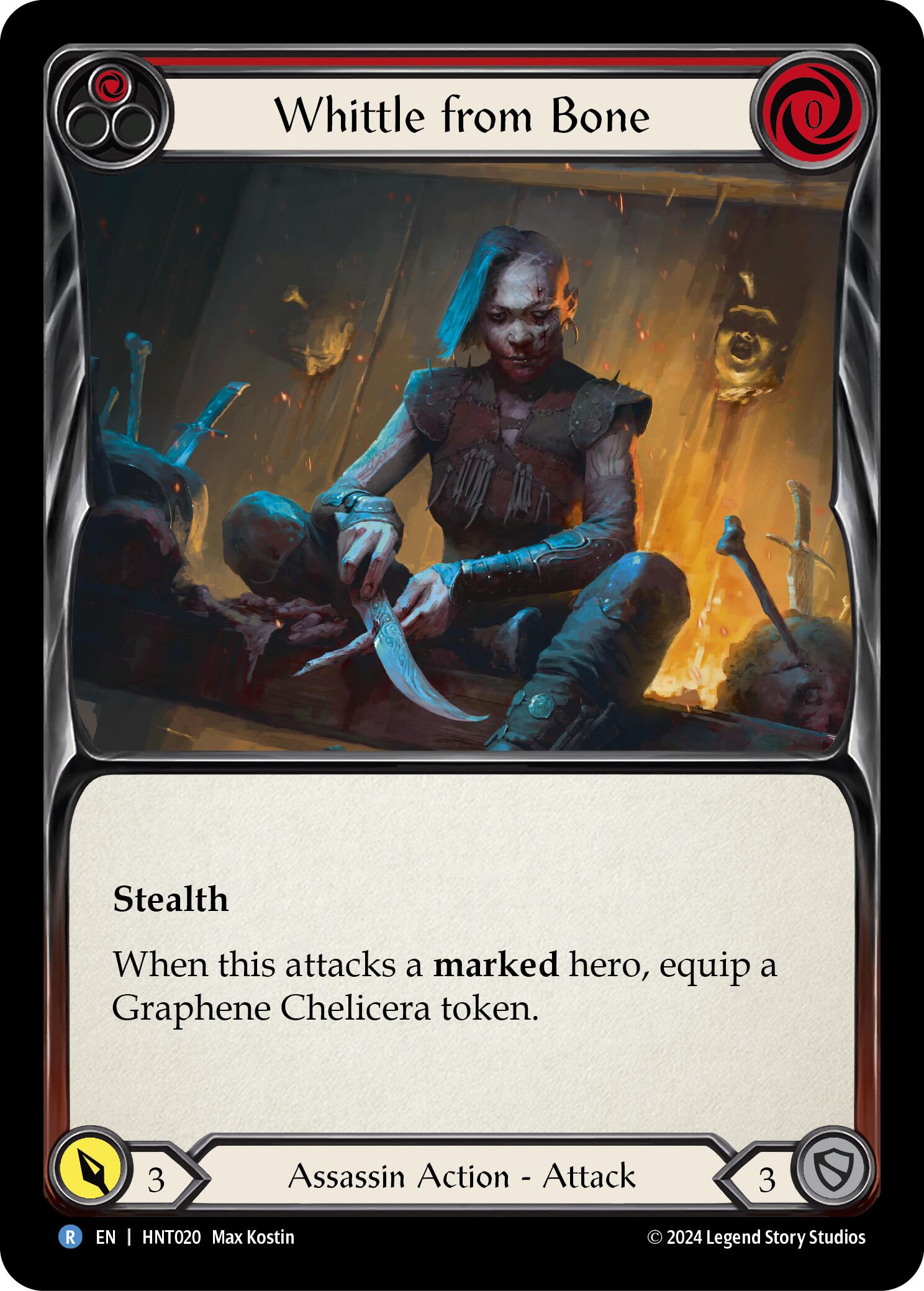 Whittle from Bone (Red) [HNT020] (The Hunted) | Card Merchant Takapuna