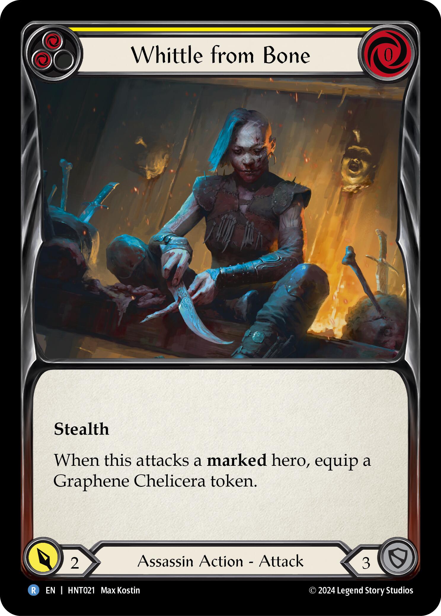 Whittle from Bone (Yellow) [HNT021] (The Hunted) | Card Merchant Takapuna