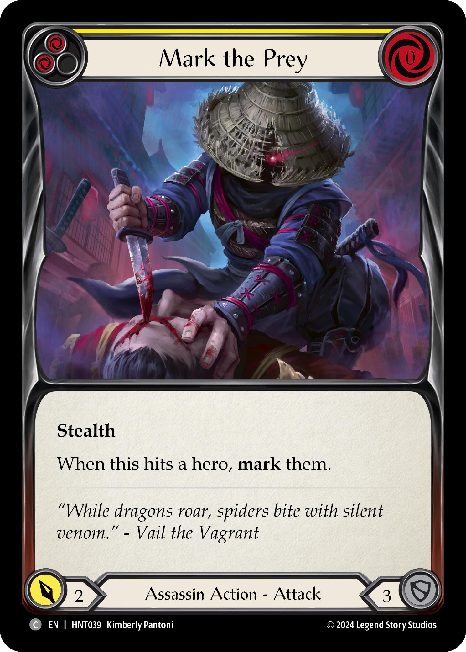 Mark the Prey (Yellow) [HNT039] (The Hunted)  Rainbow Foil | Card Merchant Takapuna