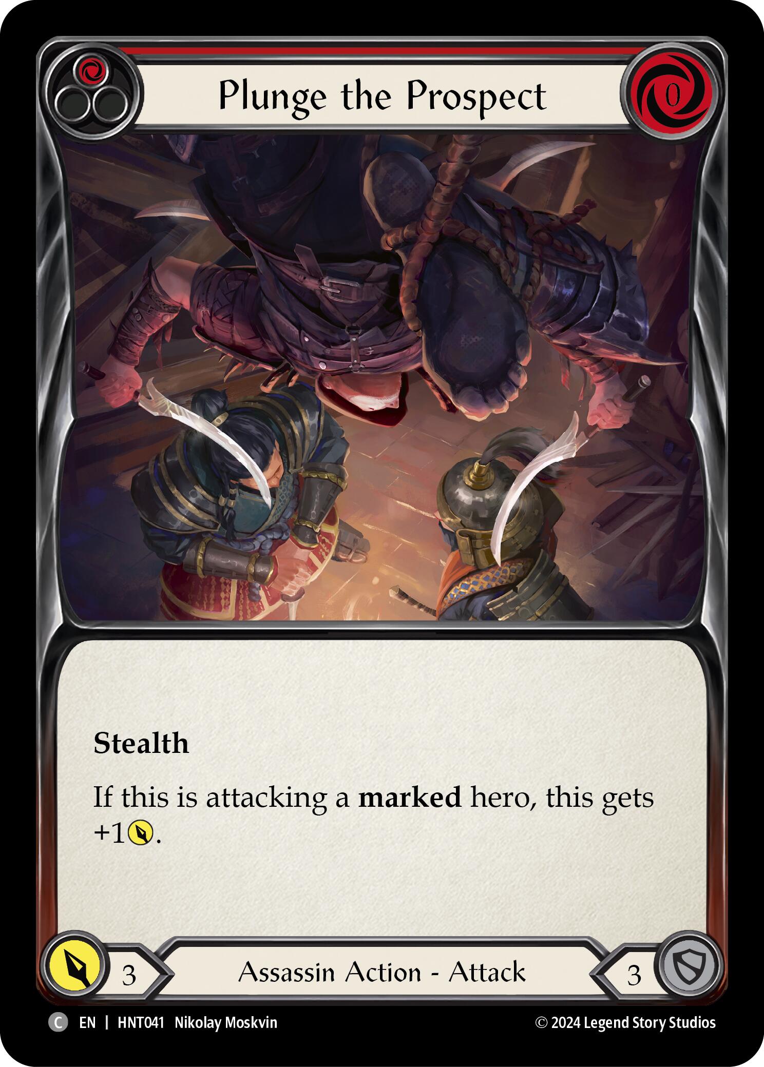 Plunge the Prospect (Red) [HNT041] (The Hunted)  Rainbow Foil | Card Merchant Takapuna