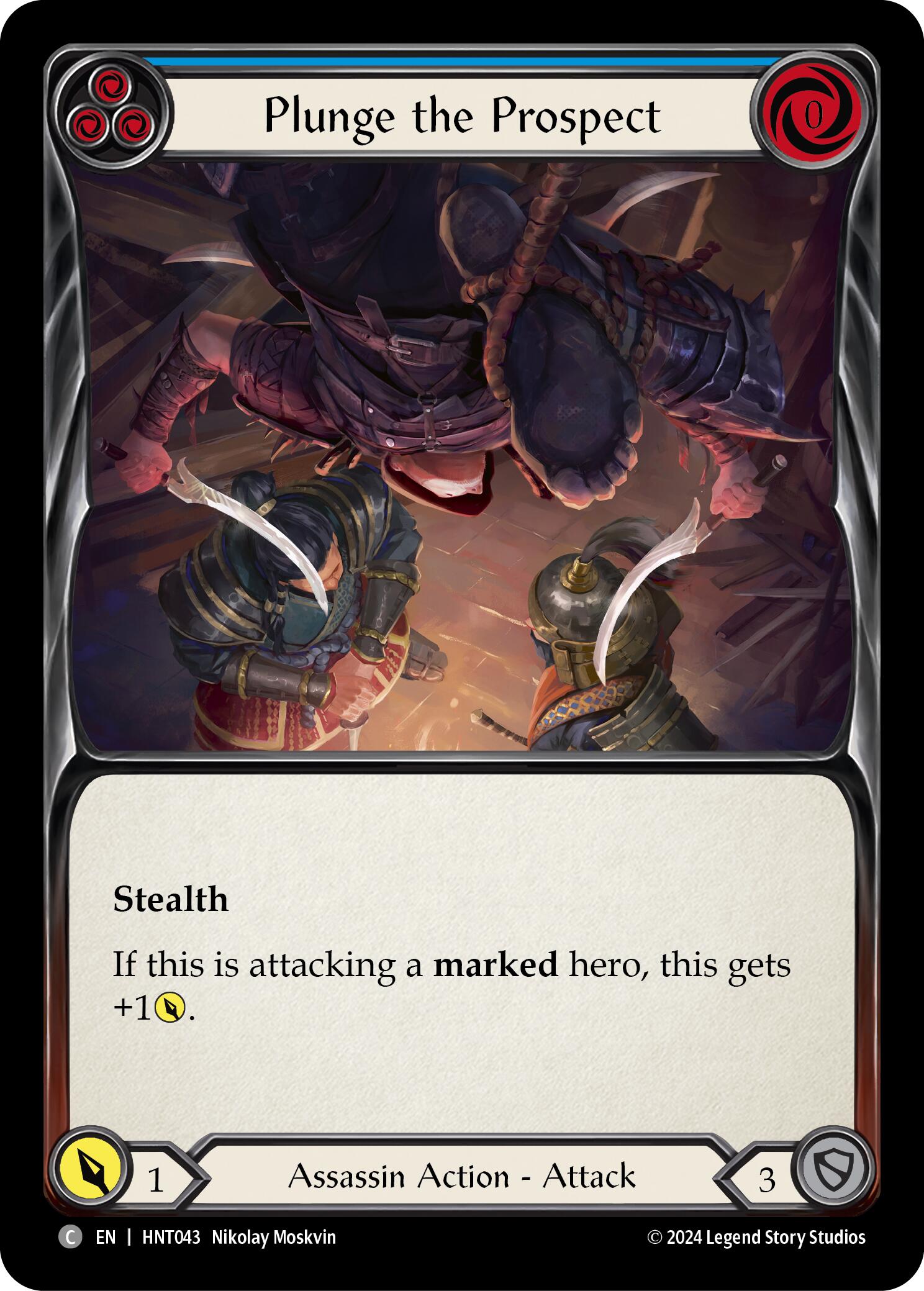 Plunge the Prospect (Blue) [HNT043] (The Hunted)  Rainbow Foil | Card Merchant Takapuna