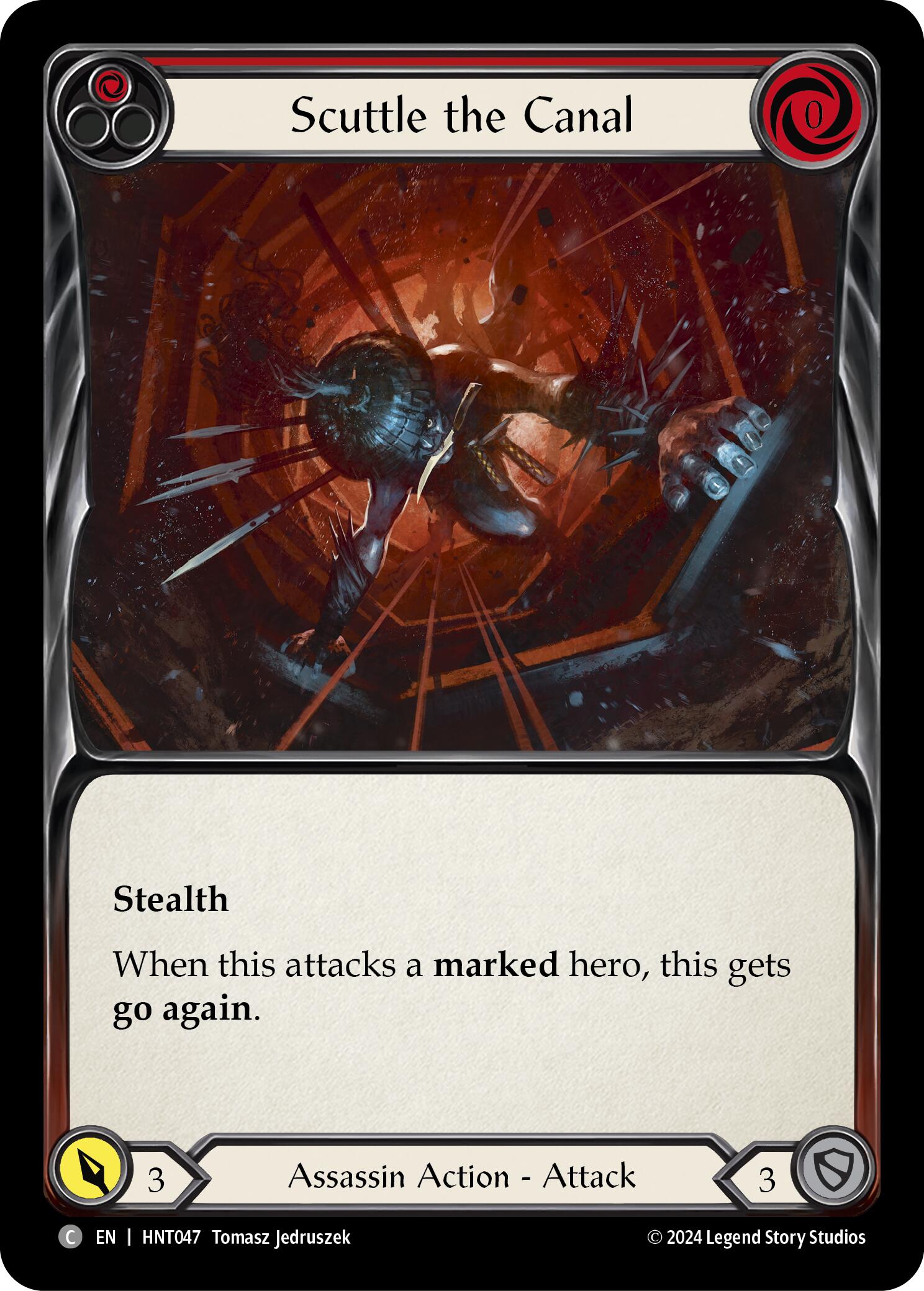 Scuttle the Canal (Red) [HNT047] (The Hunted)  Rainbow Foil | Card Merchant Takapuna