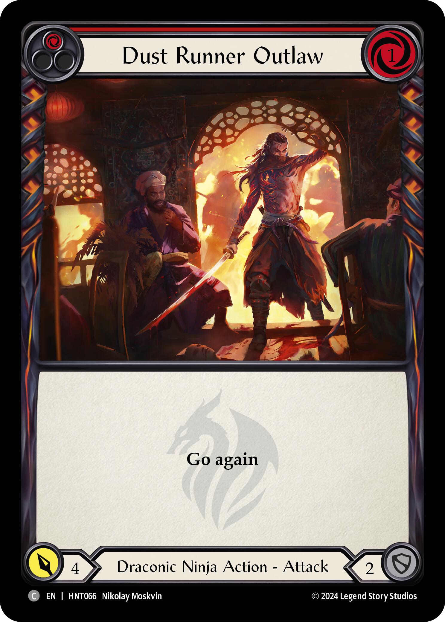 Dust Runner Outlaw (Red) [HNT066] (The Hunted)  Rainbow Foil | Card Merchant Takapuna