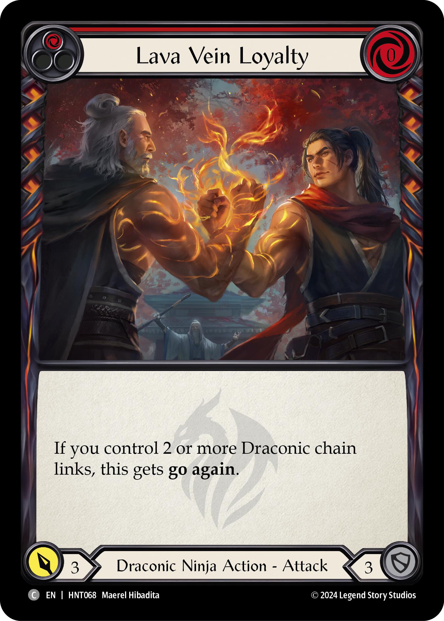 Lava Vein Loyalty (Red) [HNT068] (The Hunted)  Rainbow Foil | Card Merchant Takapuna