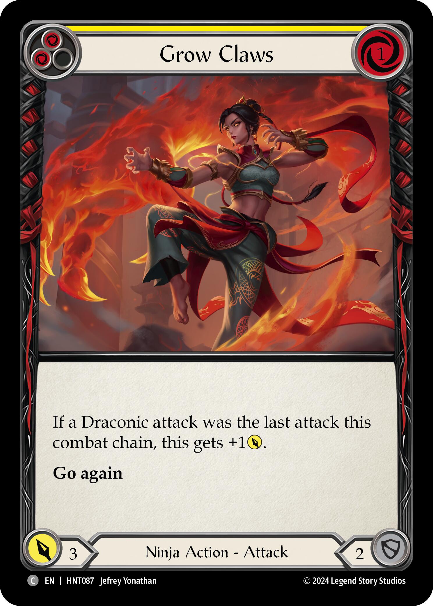 Grow Claws (Yellow) [HNT087] (The Hunted) | Card Merchant Takapuna