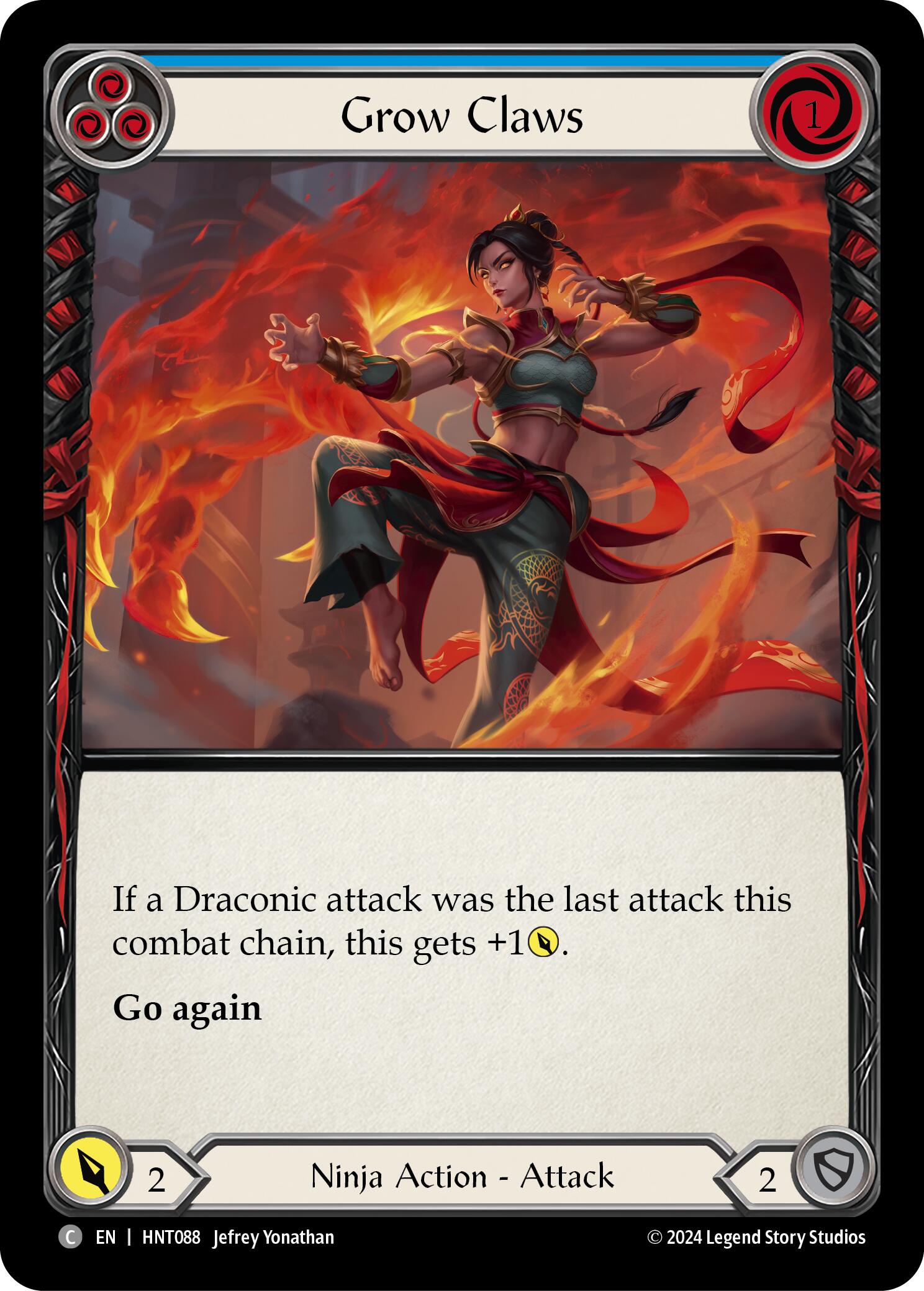 Grow Claws (Blue) [HNT088] (The Hunted) | Card Merchant Takapuna