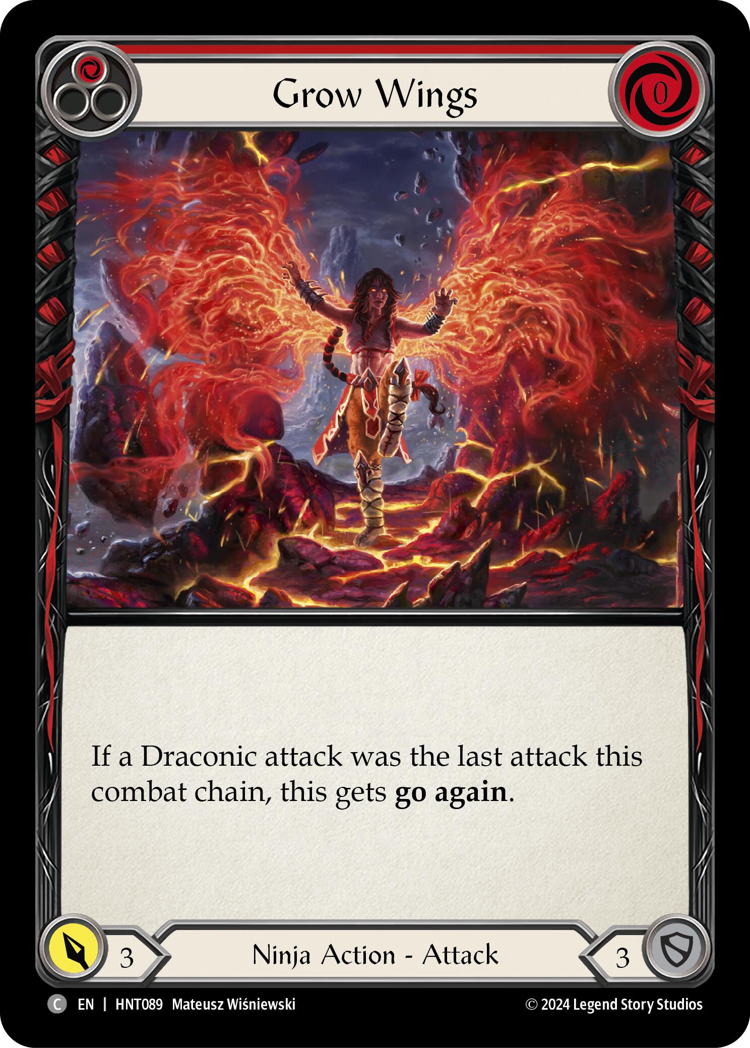 Grow Wings (Red) [HNT089] (The Hunted) | Card Merchant Takapuna